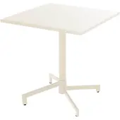 Oviala - Vierkante bistro-tuintafel met opklapbaar ivoorkleurig - Palavas