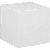 Sweeek - Kubus bijzettafel vierkant met matte keramieklook tegels 40x40cm - kubeeek