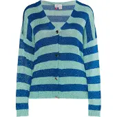 IZIA Gebreid vest blauw / turquoise