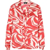 Faina Blouse rood / wolwit