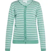 Usha Gebreid vest smaragd / wit