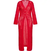 IZIA Gebreid vest vuurrood