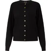 Faina Gebreid vest zwart