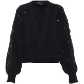 Faina Gebreid vest zwart
