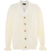 Faina Gebreid vest crème / wit