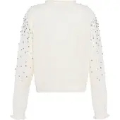 Faina Gebreid vest wolwit
