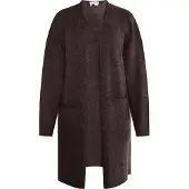Usha Gebreid vest 'Carnea' donkerbruin