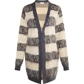 Usha Gebreid vest beige / antraciet