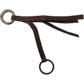 Costume National Bruine Leren Zilverkleurige Metalen Sleutelhanger Sleutelhanger
