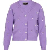 Faina Gebreid vest lavendel