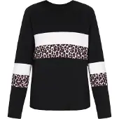 Faina Shirt bruin / zwart / wit