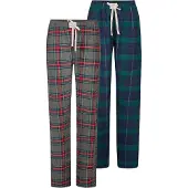 Happy Shorts Pyjamabroek ' Christmas ' blauw / grijs / groen / rood