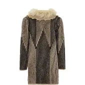 Faina Vest Dames beige/ zwart