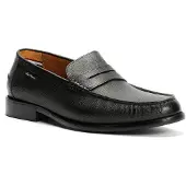 Ben Sherman Hester Leren Zwarte Mannelijke Instappers