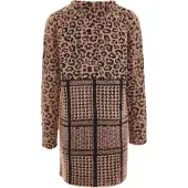 Faina Vest Dames Donker roze zwart