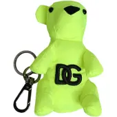 Dolce&Gabbana Groene Beer Geborduurd Logo Sleutelhanger Haak Sleutelhanger