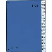 Pagna Sorteermap A4 Karton 1 tot 31 Blauw