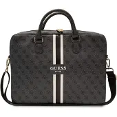 GUESS Printed Stripe Laptoptas voor o.a. Apple MacBook 15/16" - Zwart