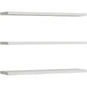 Hannah Home Set van 3 wandplanken Binck | spaanplaat wit 60x1.8x14.5 cm wandplanken en -haken | NADUVI