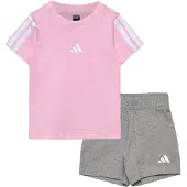 Adidas Trainingspak 'Essentials' grijs gemêleerd / rosa / wit