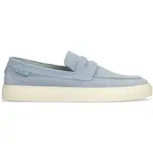 Manfield Blauwe suède loafers | Maat 45