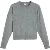 Levi's Gebreid vest 'Supersoft Crewneck Cardigan' grijs