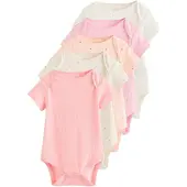 Next Rompertje/body lichtoranje / pink / wolwit