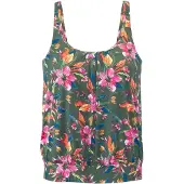 LASCANA Tankinitop blauw / olijfgroen / neonoranje / lichtroze