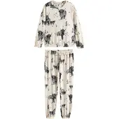 Next Pyjama beige / zwart