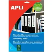 APLI etiketten ft 190 x 61 mm (b x h), ronde hoeken, 100 stuks, 4 per blad (1233)
