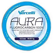 Vercelli Aura 100 M Flurocarbon Transparant 0.200 mm