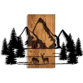 Wallity Decoratieve Houten Wand Accessory – Walnut Black