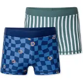 Schiesser Zwembroek ' Aqua Kids ' blauw / groen / wit