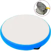 vidaXL Gymnastiekmat met pomp opblaasbaar 100x100x20 cm PVC blauw