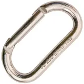 Kong Oval Alu Straight Gate Karabijnhaak Zilver