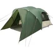 vidaXL Dome Tent 4-Person met dak met opslag Groen 455 x 252 x 178 cm