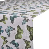 Mars & More Tablerunner Butterfly Aqua/Gre 50x140