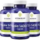 Vitakruid 2x Visolie 1400 TG met D3 (60 softgels)