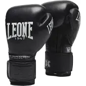 Leone1947 The Greatest Laces Leather Boxing Gloves Zwart 16 oz