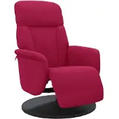 vidaXL Fauteuil verstelbaar met voetensteun fluweel wijnrood