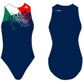 Turbo Italy Splash Swimsuit Blauw M Vrouw