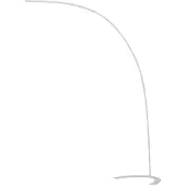 LINDBY LED-vloerlamp DANUA, dimbaar, wit / opaal, Woon-/ Eetkamer, metaal, Modern, LED vloerlamp