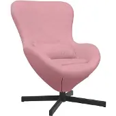 vidaXL Eivormige stoel Roze 63 x 73 x 90 cm Fluweel