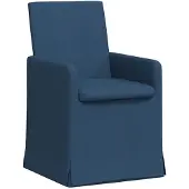 vidaXL Eetstoelen 2 pcs Blauw 57 x 67 x 95 cm Stof