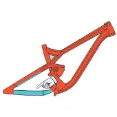 RideWrap Chainstay Armor Chainstay Guard Mat Zwart