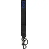 Dolce&Gabbana Zwarte Blauwe DG Logo Polyester Messing Houder Sleutelhanger Sleutelring