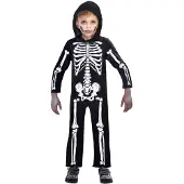 Amscan kinderkostuum skelet junior zwart/wit jaar