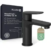 Kludi X1 - Wastafelkraan met afvoer, mat zwart 322883975