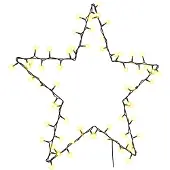 vidaXL Kerstverlichting, sterrensilhouet, 80 LED's, warm wit
