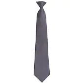 Premier Herenmode "Kleuren" Work Clip On Tie (Grijs)
